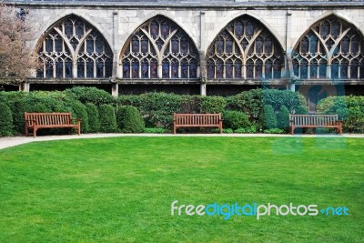 Gloucester Cathedral (garden View) Stock Photo