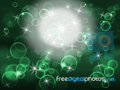 Glow Bubbles Represents Light Burst And Abstract Stock Image