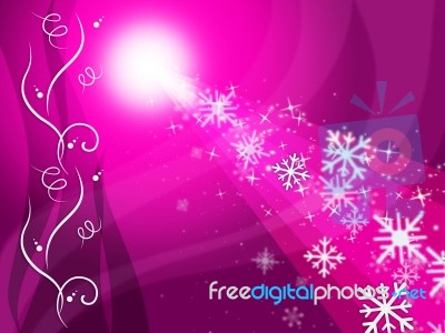 Glow Snowflake Represents Ice Crystal And Congratulation Stock Image