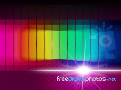 Glow Spectrum Shows Color Guide And Chromatic Stock Image