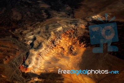 Glowing Mountains Near Las Vegas Stock Photo