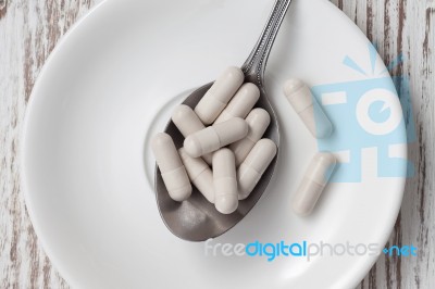 Glutathione Supplement Antioxidant Still Life Stock Photo