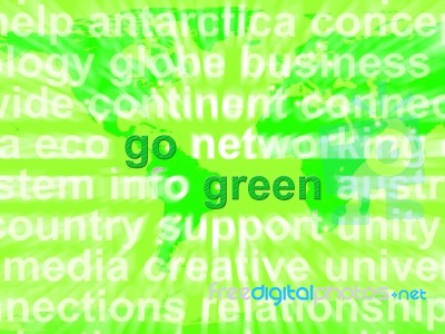 Go Green Words Stock Image