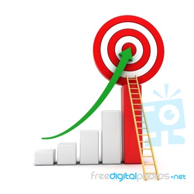 Goal Business Graph Concept Stock Image