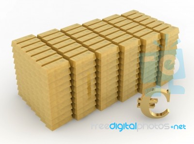 Gold And Euro Stock Image