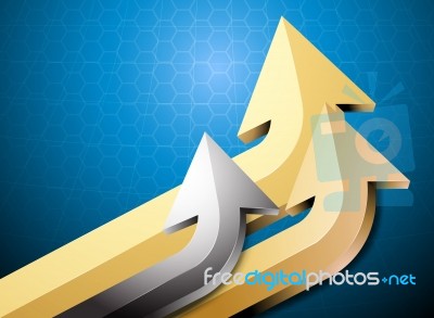 Gold Arrowhead Stock Image