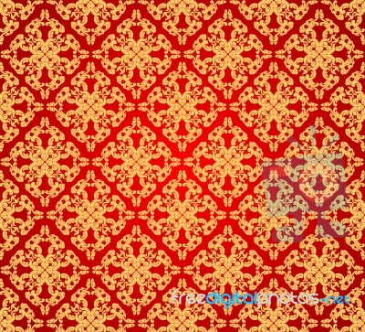 Gold Art Floral Pattern Stock Image