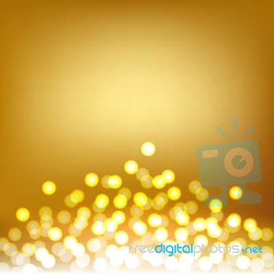 Gold Bokeh And Lights Abstract Background Stock Image