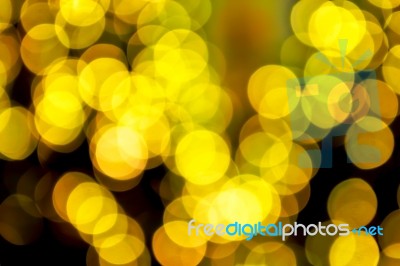 Gold Defocus Lights Stock Photo