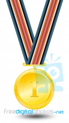 Gold Medal Stock Image