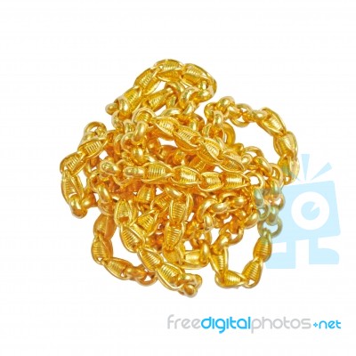 Gold Necklace Stock Photo