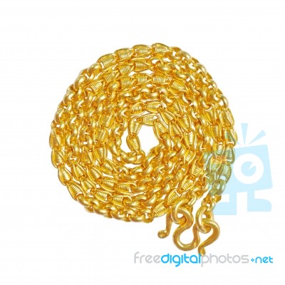 Gold Necklace Stock Photo