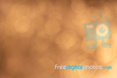 Gold Orange Brown Abstract Light Bokeh Background Stock Photo