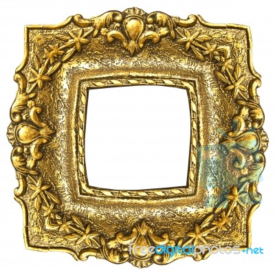 Gold Picture Frame Stock Photo