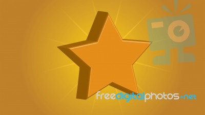 Gold Star -  - Illustration Stock Image