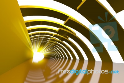 Gold Structure Path Stock Image