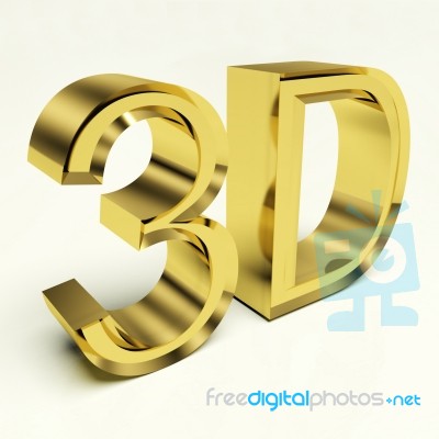 Golden 3d Stock Image