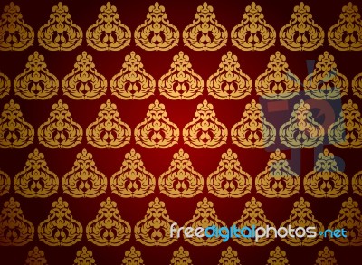 Golden Art Pattern Wallpaper Stock Image