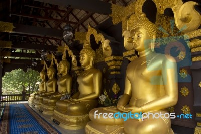 Golden Buddha Statue Stock Photo