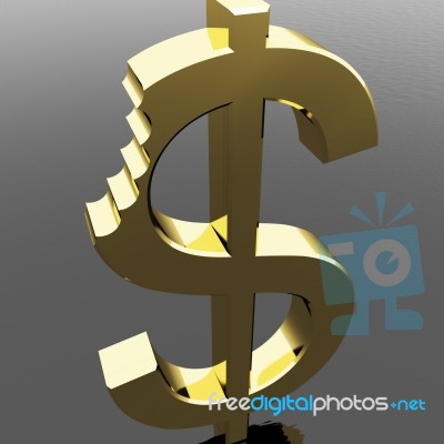 Golden Dollar Stock Image