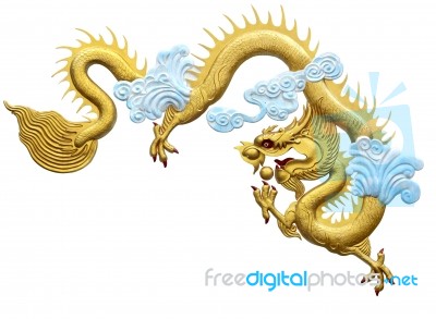 Golden Dragon Stock Photo