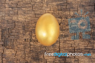 Golden Easter Egg Stock Photo