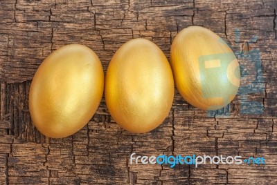 Golden Easter Egg Stock Photo