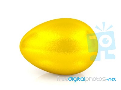 Golden Egg Isolated Stock Image