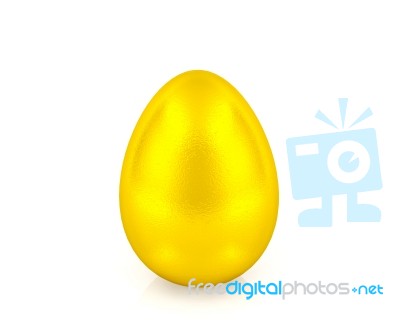 Golden Egg Isolated Stock Image