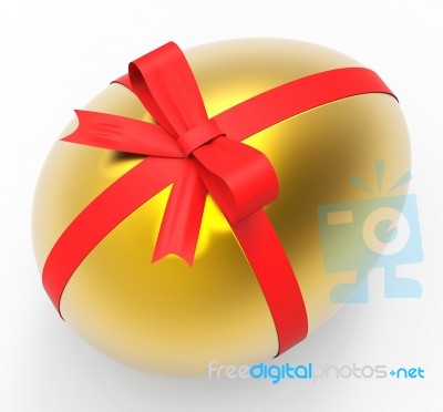 Golden Egg Represents Easter Eggs And Finance Stock Image