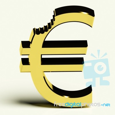 Golden Euro Stock Image