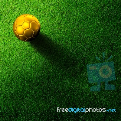 Golden Football Stock Image