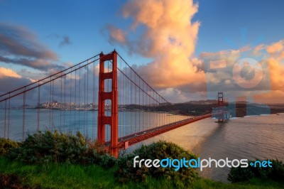 Golden Gate Bridge At San Francisco, Usa Stock Photo