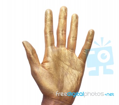 Golden Hand Stock Photo