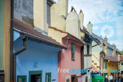 Golden Lane In Prague Stock Photo