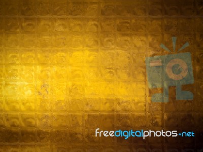 Golden Mosaic Background Stock Photo