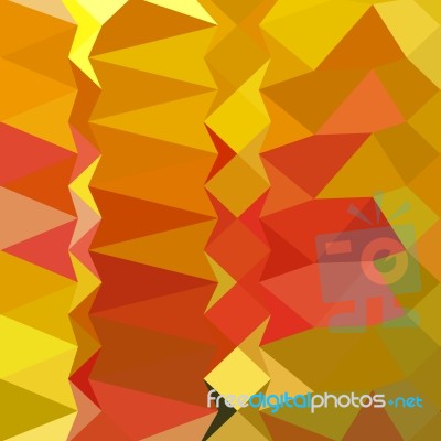 Golden Poppy Abstract Low Polygon Background Stock Image