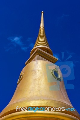 Golden Stupa On Koh Samui Island, Thailand Stock Photo