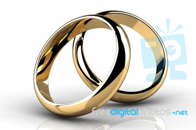 Golden Wedding Ring Stock Image