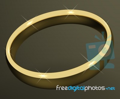 Golden Wedding Ring Stock Image