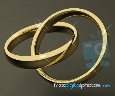 Golden Wedding Rings Stock Image