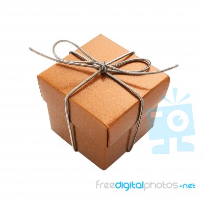 Golen Gift Box Stock Photo