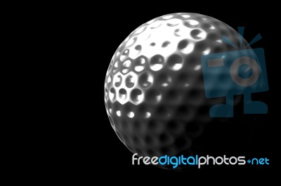 Golf Ball Isolated Dark Background Stock Image