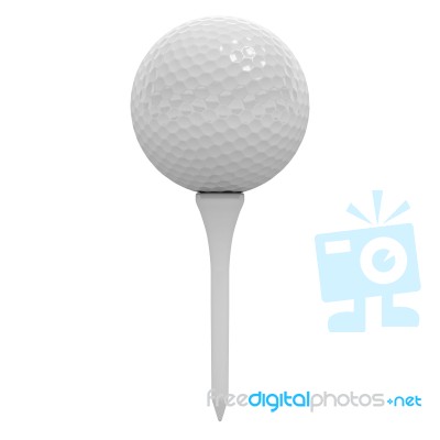 Golf Ball On Tee Stock Image