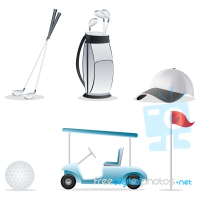 Golf Elements Stock Image