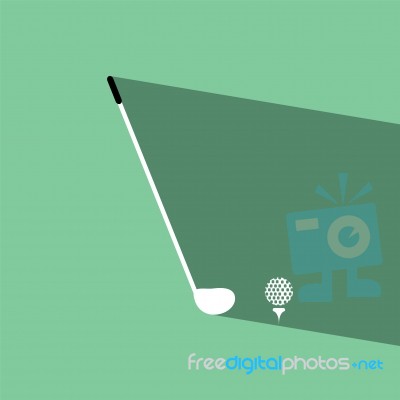 Golf Flat Icon   Illustration  Stock Image