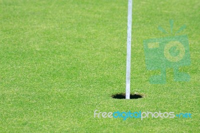 Golf Hole Stock Photo