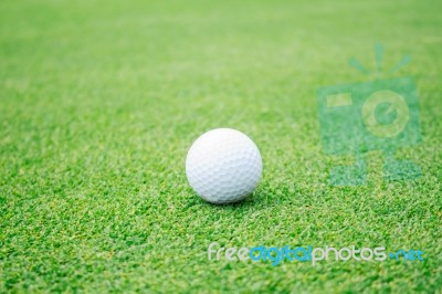 Golf On Lawn Stock Photo