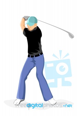 Golf Player Stock Image