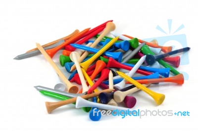 Golf Tees Stock Photo